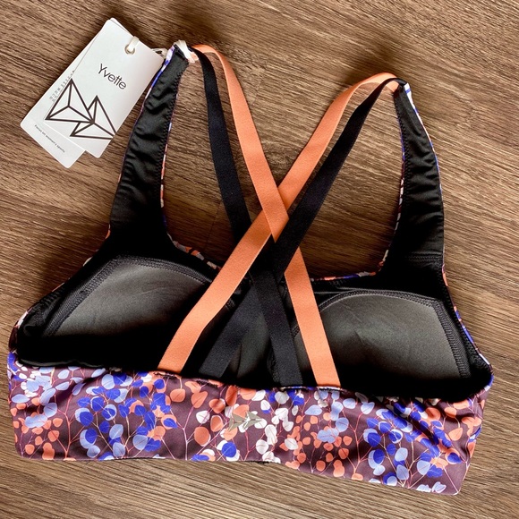 NWT YVETTE sport zippered BRA 34 A/C - Picture 6 of 8